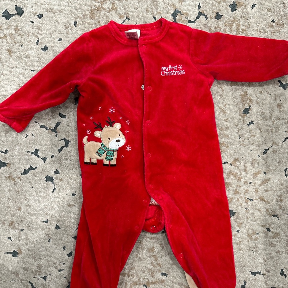 First Christmas Velvet Jumper